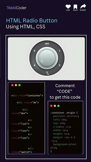 🔥 This Animated Radio Button Will Change Your UI Forever! | HTML & CSS Only 😍 #coding #webdesign