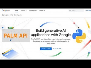 Getting Started With Google Generative AI PaLM API In Python (Step-By-Step Tutorial)