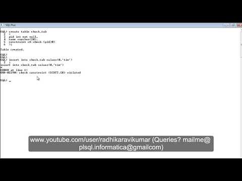 SQL: Check Constraint