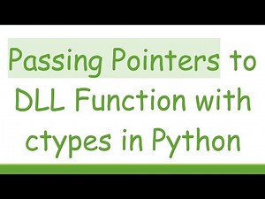 Passing Pointers to DLL Function with ctypes in Python