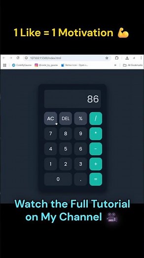 Simple Calculator with Clean UI | HTML CSS JS Calculator