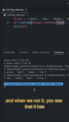 Sorting Made Easy In Python.