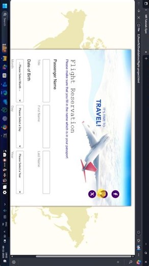 🔥 Flight ✈️ Project for Beginners | HTML + CSS + JavaScript Tutorial #short Treval Passports #coding