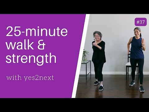 25 MIN WALK & STRENGTH WORKOUT | Seniors, Beginners