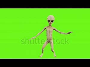 Alien dancing. Loopable animation on green screen. 4k video footage by Shutterstock India