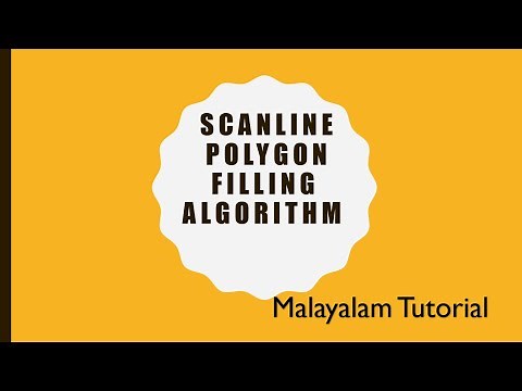 Scan Line Polygon Fill Algorithm [ Malayalam]| Polygon filling in Computer graphics