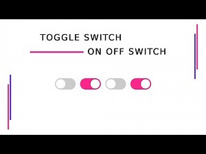 CSS Toggle Switch | On Off Button Design Using HTML And CSS | 4 Minutes Tutorial