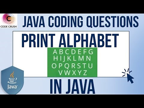 Java Program To Display Alphabet (A to Z) | Java Program To Print ASCII Value Of A Character