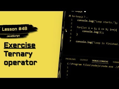 JavaScript For Beginners #48 | Practice Ternary Operator