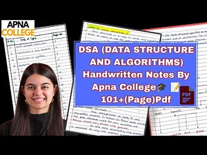 Data Structure & Algorithm Handwritten Notes 📒 | Apna College DSA Notes | Free PDF Download