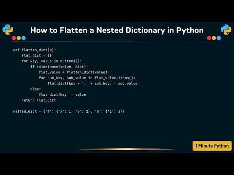 How to Flatten a Nested Dictionary in Python