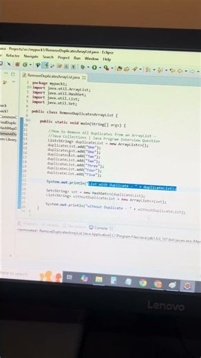 How to remove all duplicates element from array list in java #java #coding #shorts #short #program