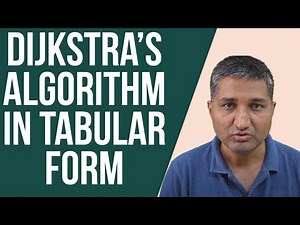Dijkstra's Algorithm in tabular form for Shortest Path in a weighted Graph.