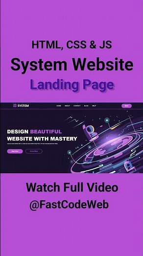 How to Create Simple Website Using HTML & CSS | Fast Code