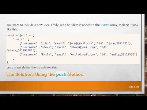 How to Push New Values to a JavaScript Object Array