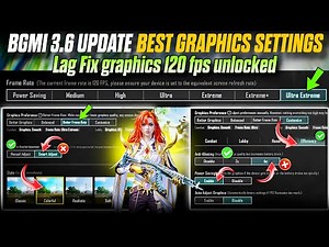 BGMI 3.6 UPDATE NEW GRAPHICS SETTINGS 🔥 How To Lag Fix Bgmi 3.6 Update | 120fps Unlocked ✔️