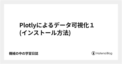 Plotlyによるデータ可視化１ (インストール方法)