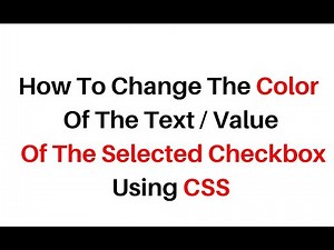 css checkbox checked change color using notepad++