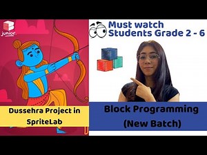 Code.org Tutorial in Sprite Lab | Lesson #10 | Dussehra Project in Sprite Lab | Coding Blocks Junior