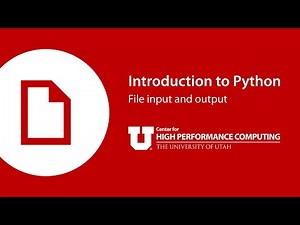 Introduction to Python: Part 8: File input and output