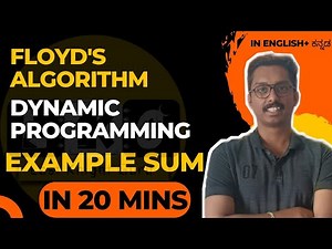 Floyd's Algorithm | Dynamic programming | Example Sum | in English + ಕನ್ನಡ 💛❤️