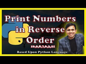 Python program to print numbers from 10 to 1 using for loop (Tutorial 30)