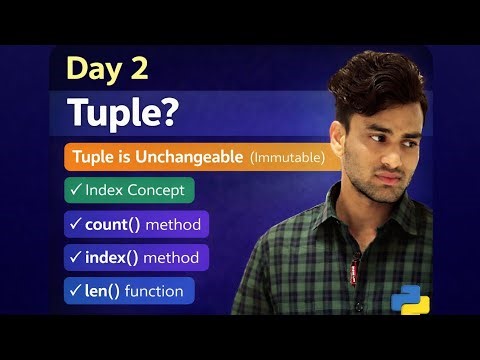 Python Tuple in Telugu | Immutable Explained | len(), index(), count() | Day 2