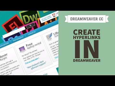 How to create Hyperlinks in Dreamweaver CC [6/34]