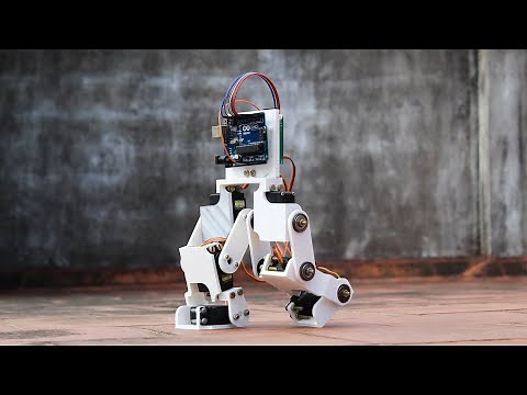 Arduino Controlled Robotic Biped - Test and Demo