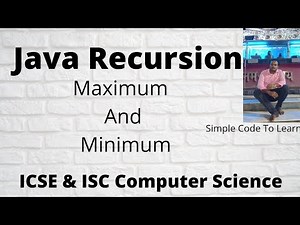 Recursive Programs to find Minimum and Maximum elements of array in java