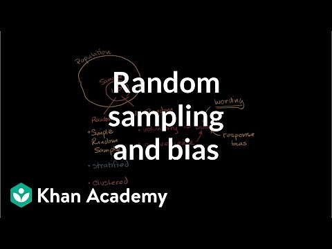 Techniques for random sampling and avoiding bias | Study design | AP Statistics | Khan Academy