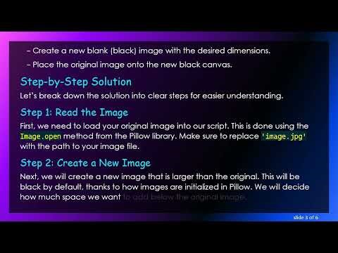 How to Add a Black Space for an Image Using Python Pillow