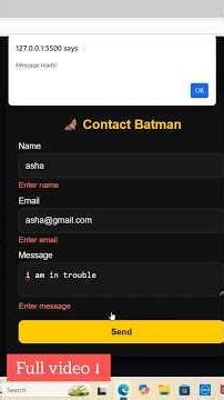 Beginner JS Project | Form Validation #tutorial #coding #shorts #validation #easy #tamil