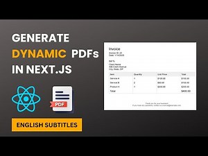 How to generate dynamic PDF in NextJS