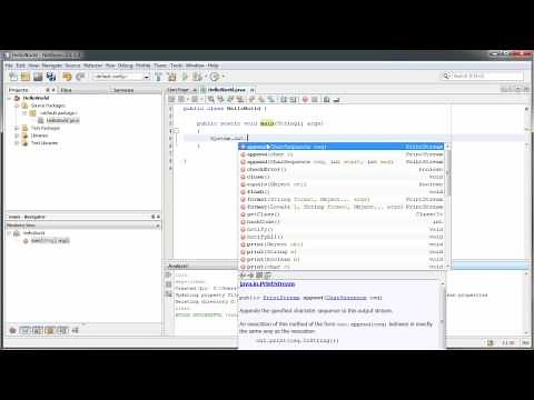 Writing your First Program in Java "Hello World" - Java Video Tutorials QuackWare
