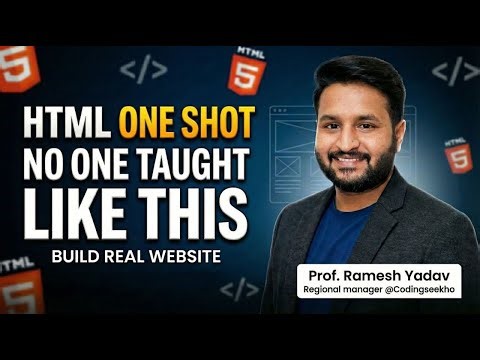 HTML One Shot 🔥 Real Website Banana Seekho | Beginners to Advanced