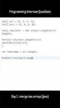 Merge Two Arrays in Java | Interview Question 🔥