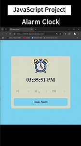 Create Alarm Clock using html CSS and JS | #day38 JavaScript Project | #alarmclock ‪@coderMr.Bishtji‬