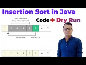 Insertion Sort in Java | ISC XI and XII