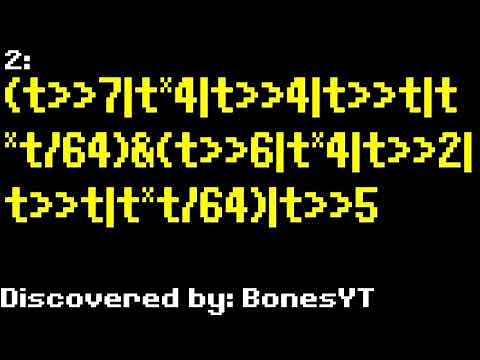 Bytebeat codes BYT 1 (read desc)