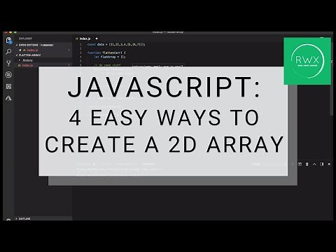 How to create a 2D array in JavaScript