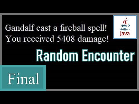 Monster and Random Encounter - How to Make a Text Based Adventure Game with Multiple Classes in Java