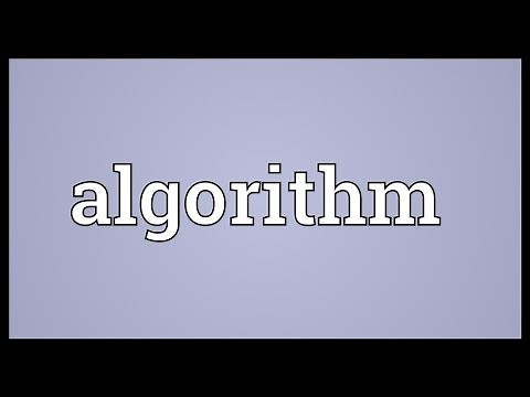 Algorithm Meaning