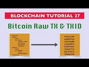 Blockchain tutorial 27: Bitcoin raw transaction and transaction id