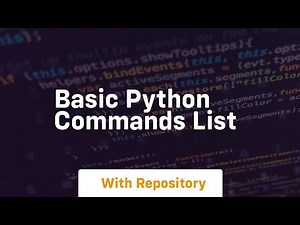 basic python commands list