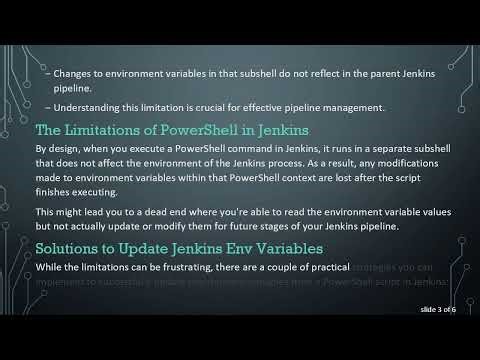 How to Update Environment Variables from Jenkins Using PowerShell Script