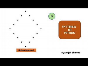 Hollow Diamond Pattern | Patterns in Python | Python Lectures |