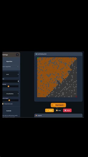 Simple Dijkstra Search Visualization [JavaScript]