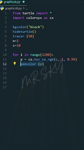 Python Turtle Art: Amazing Coding Visuals #shorts
