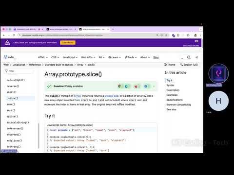 JavaScript Array Methods(splice, slice)